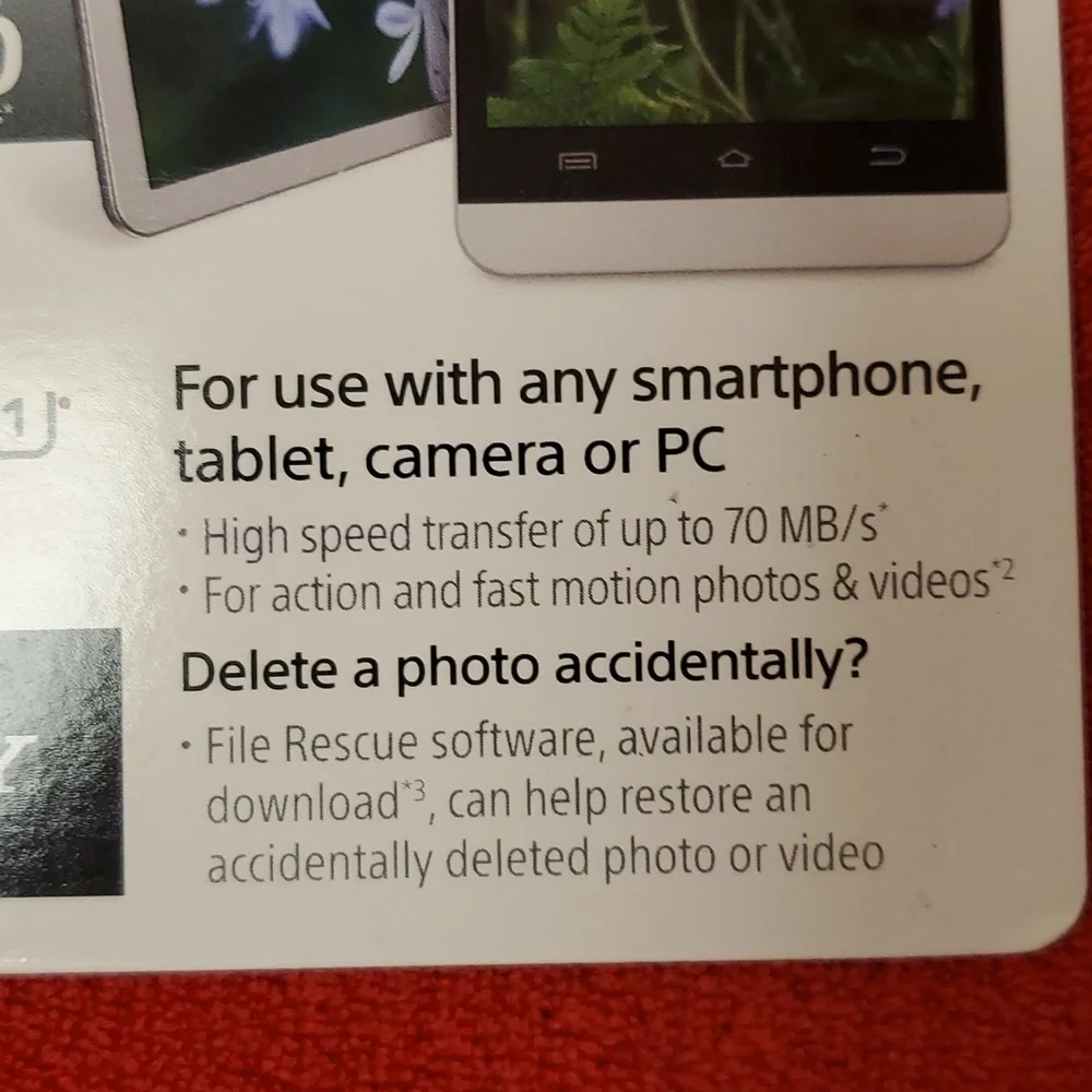 16 GB SONY SDHC Micro Memory card
